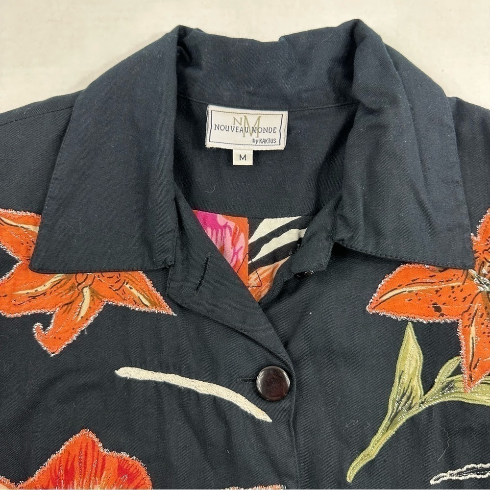 Nouveau Monde By Kaktus Floral Blazer Jacket, M - Picture 3 of 13